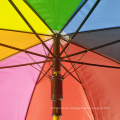 Palo señoras paraguas de madera del color del arco iris, 8colored el nuevo sombrero del paraguas del arco iris de Taiwán